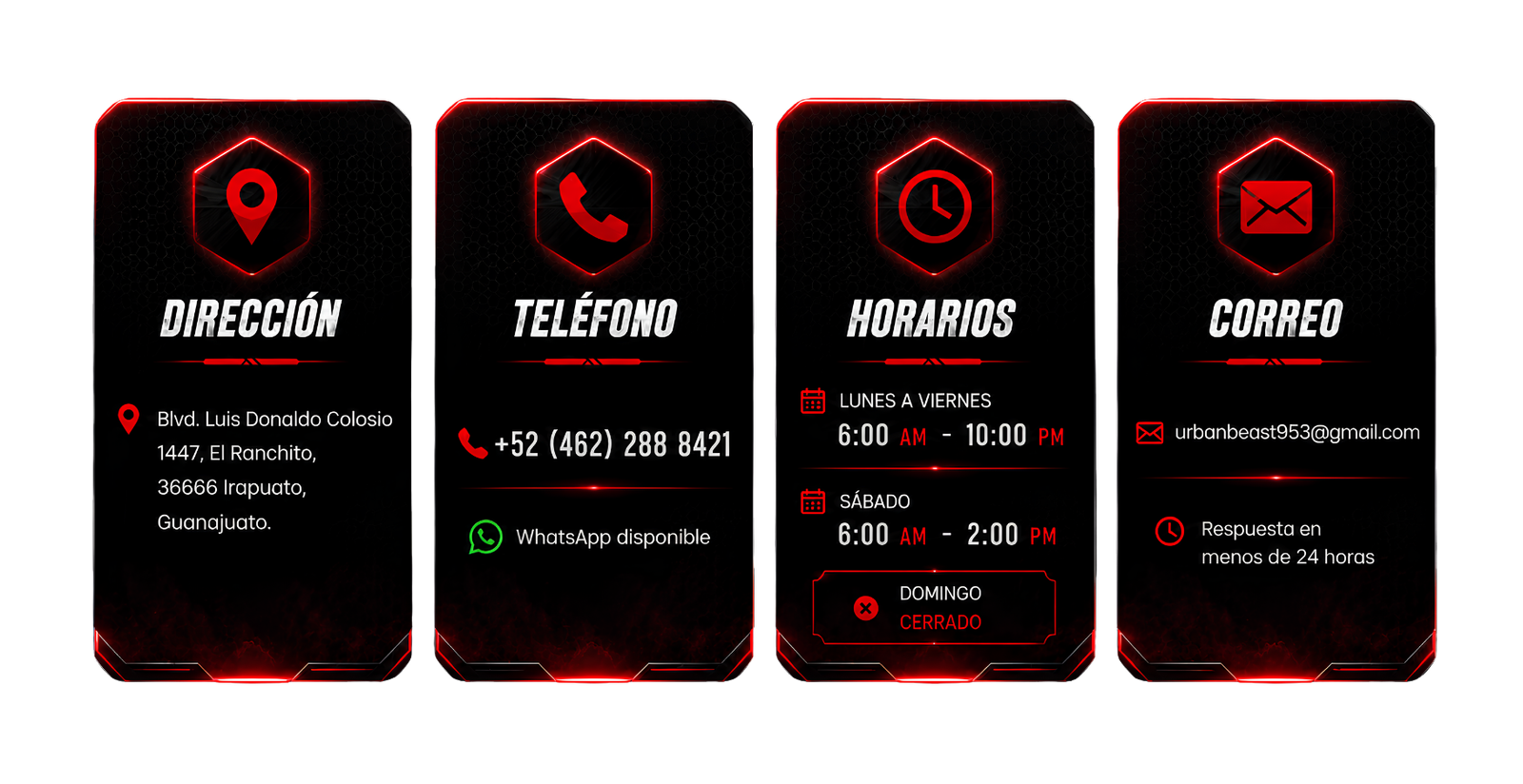 Información de contacto Urban Beast Gym